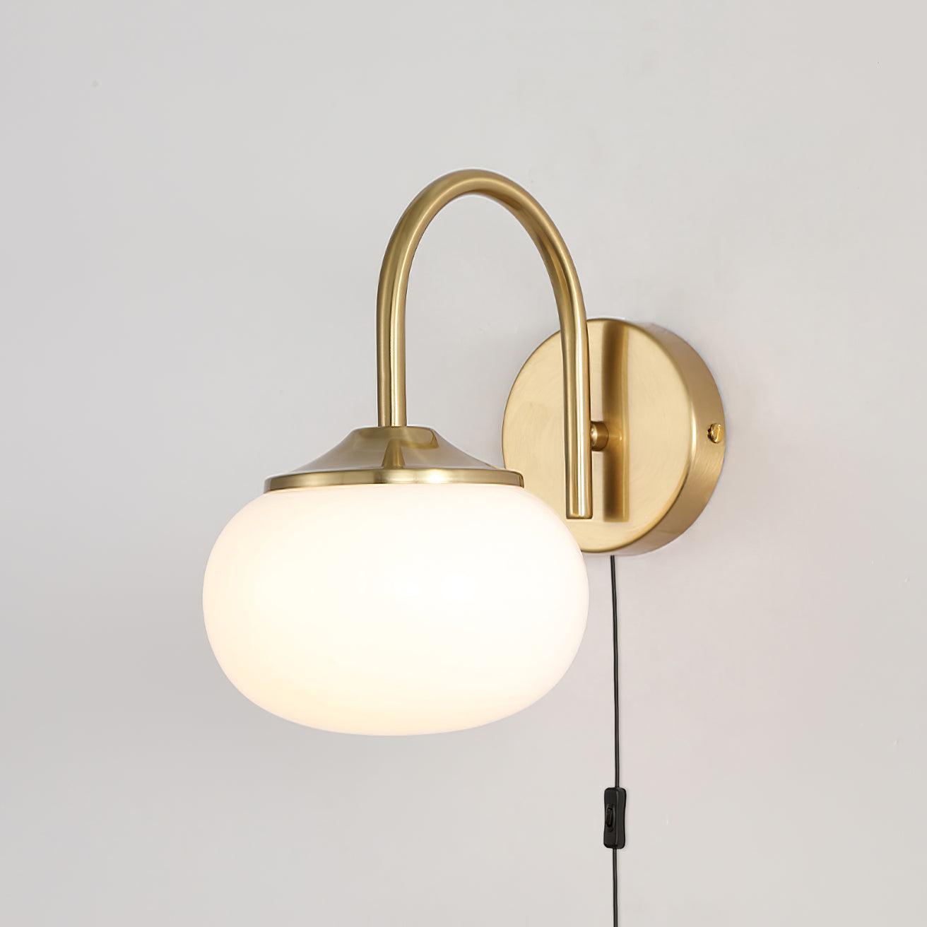 Dutiful Premium Nordic Art Plug-in Glass Sconce Wall Lamp - Letslighting