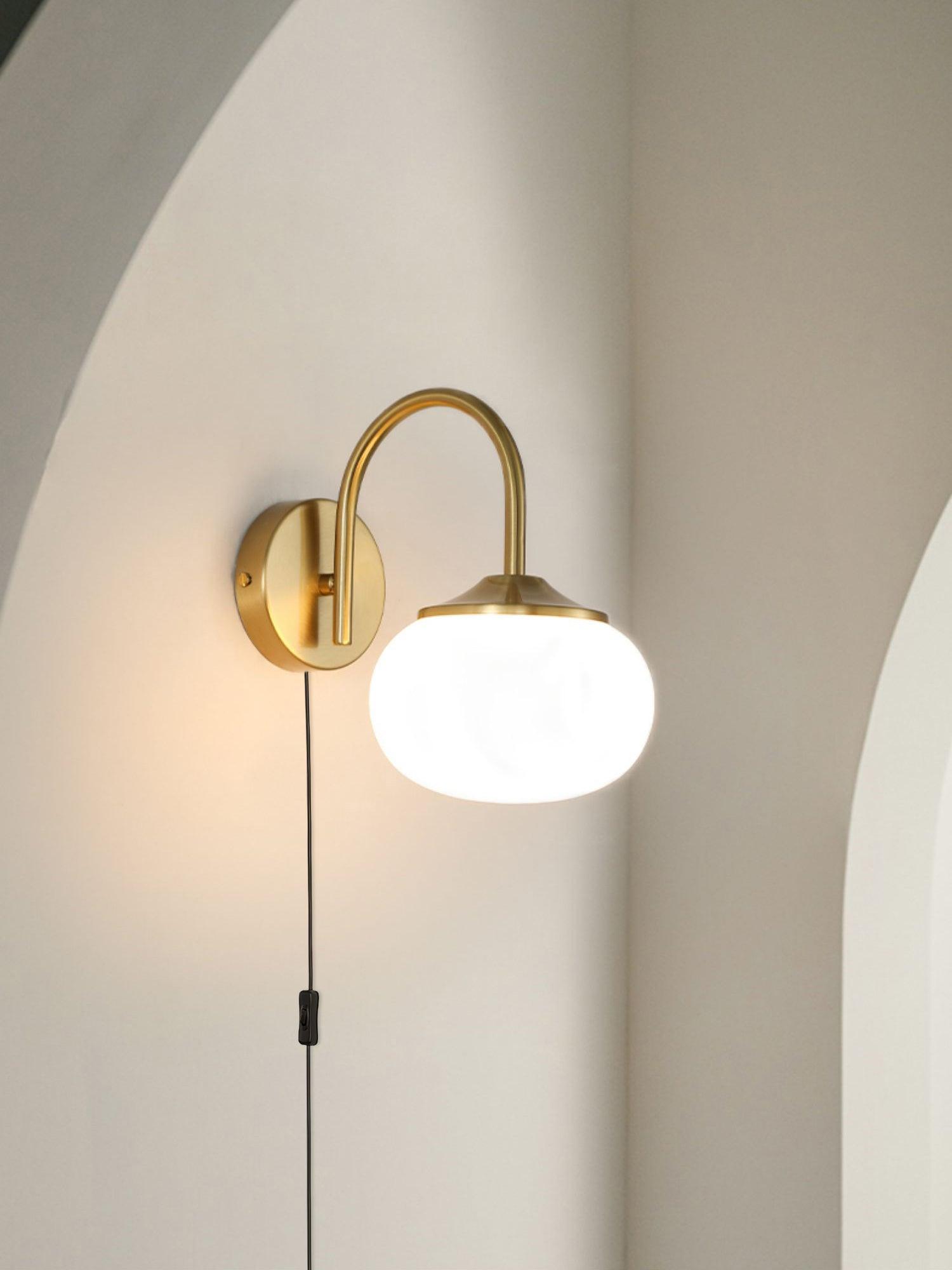 Dutiful Premium Nordic Art Plug-in Glass Sconce Wall Lamp - Letslighting