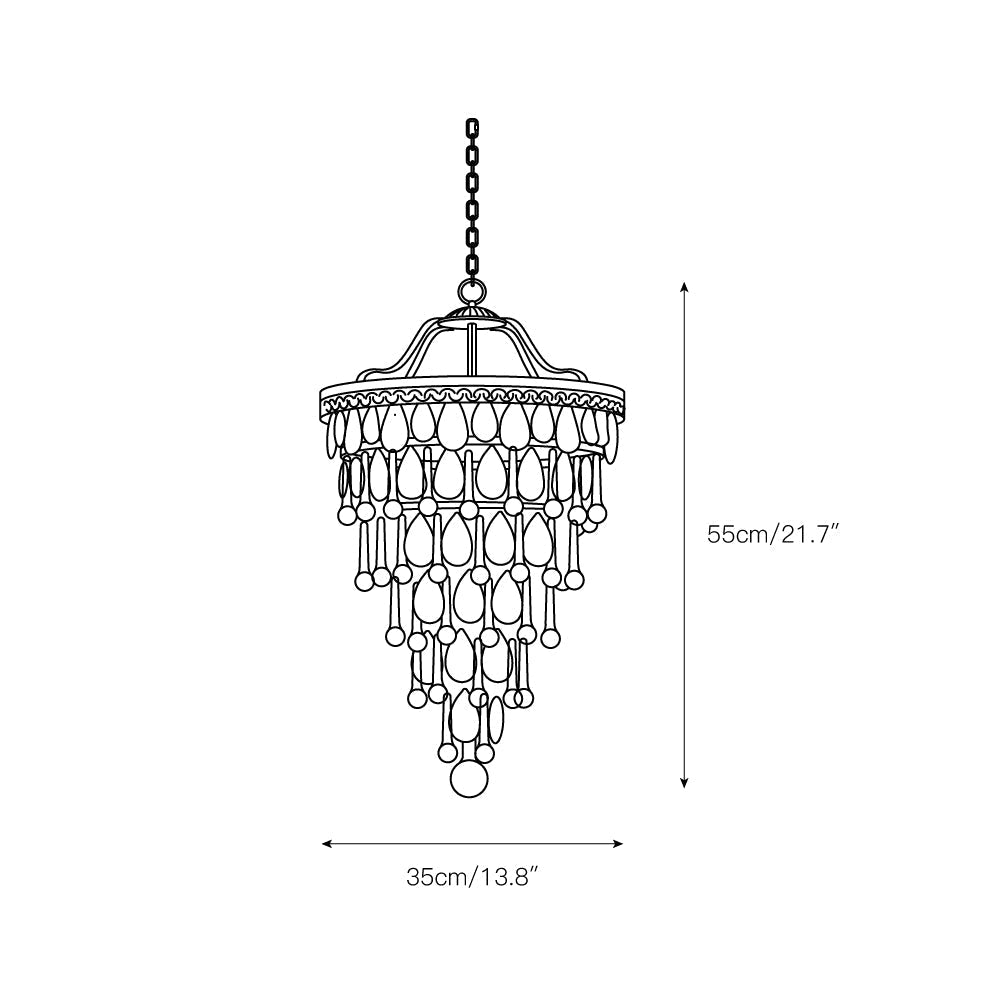 Blink Unique Inverted Pyramid Crystal Chandelier - Letslighting