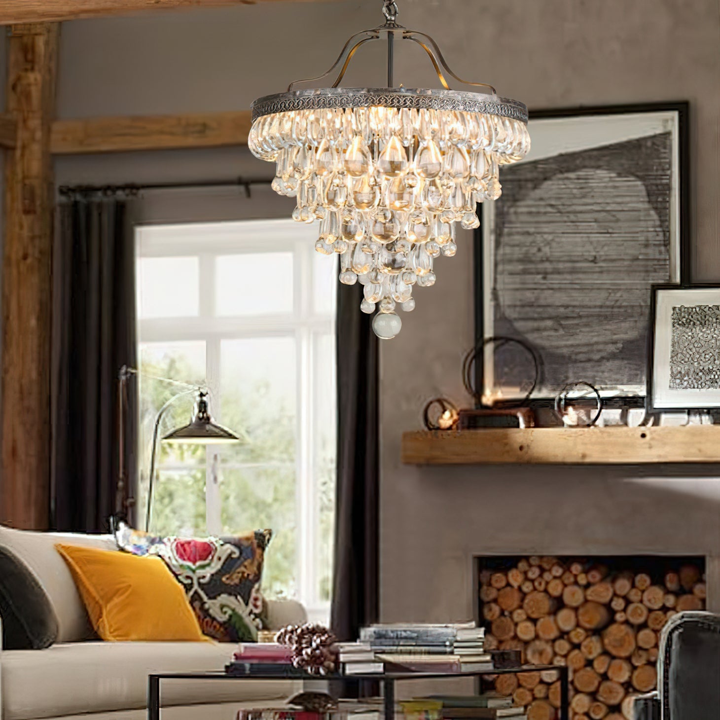 Blink Unique Inverted Pyramid Crystal Chandelier - Letslighting