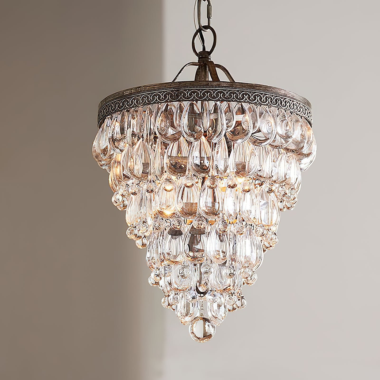 Blink Unique Inverted Pyramid Crystal Chandelier - Letslighting