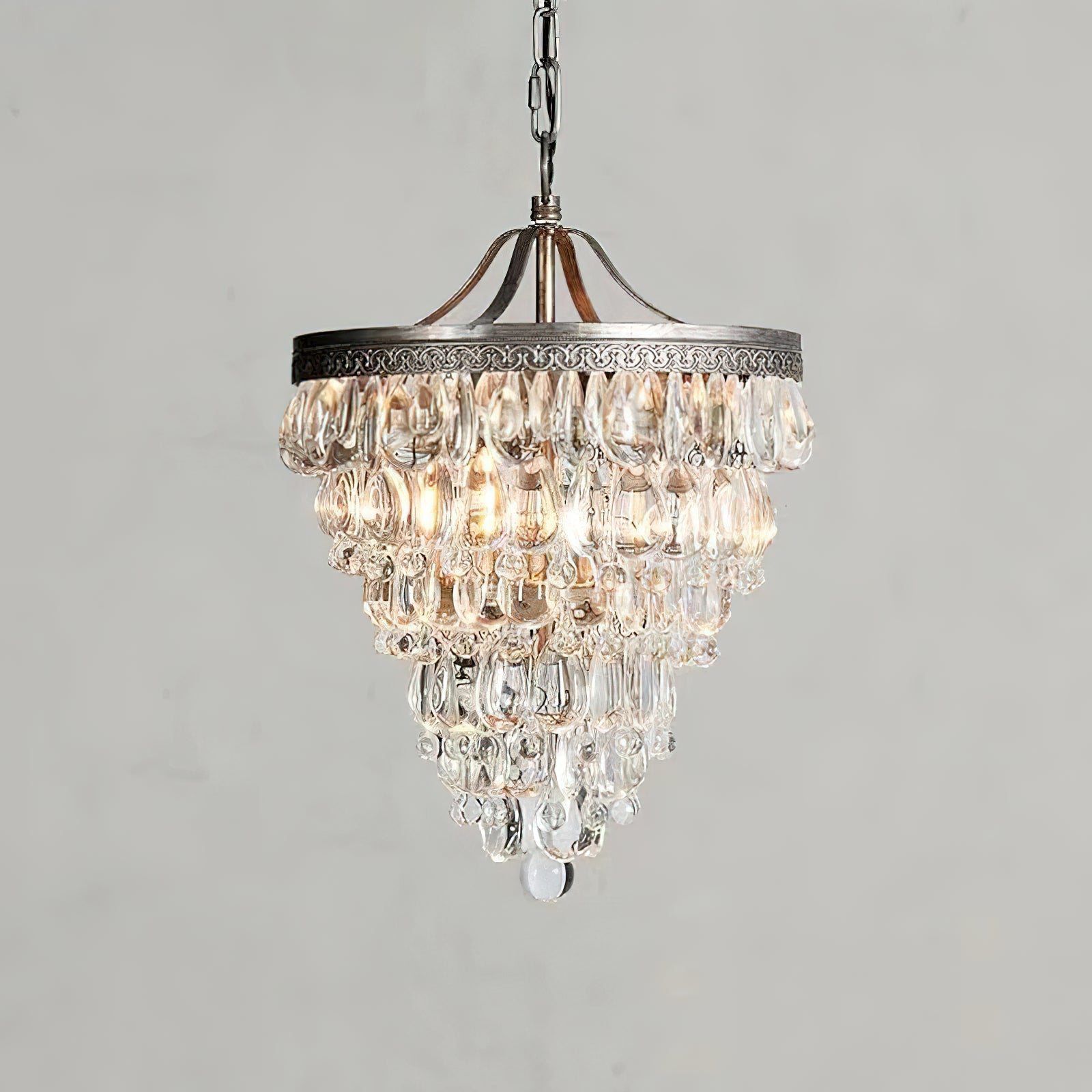 Blink Unique Inverted Pyramid Crystal Chandelier - Letslighting
