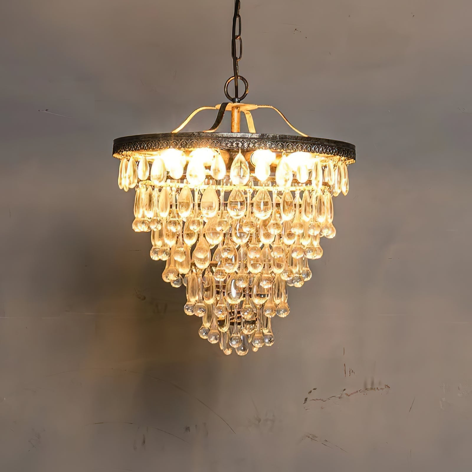 Blink Unique Inverted Pyramid Crystal Chandelier - Letslighting