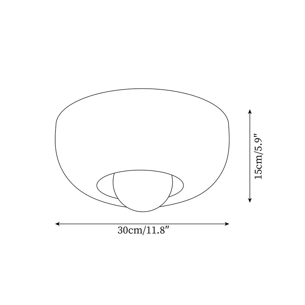 Mauro Ceiling Lamp Natural Texture Hemisphere Modern Style - Letslighting