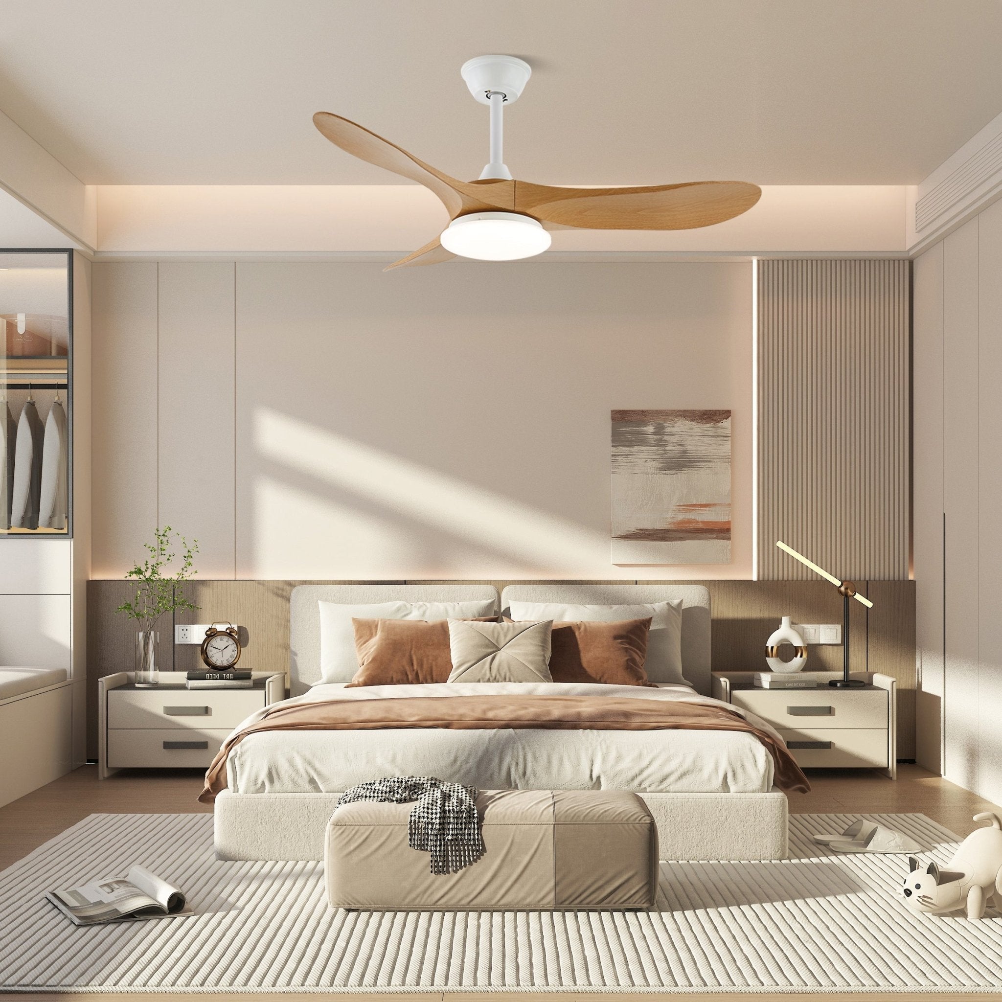 Aveline Modern Wood Ceiling Fan Light - Letslighting