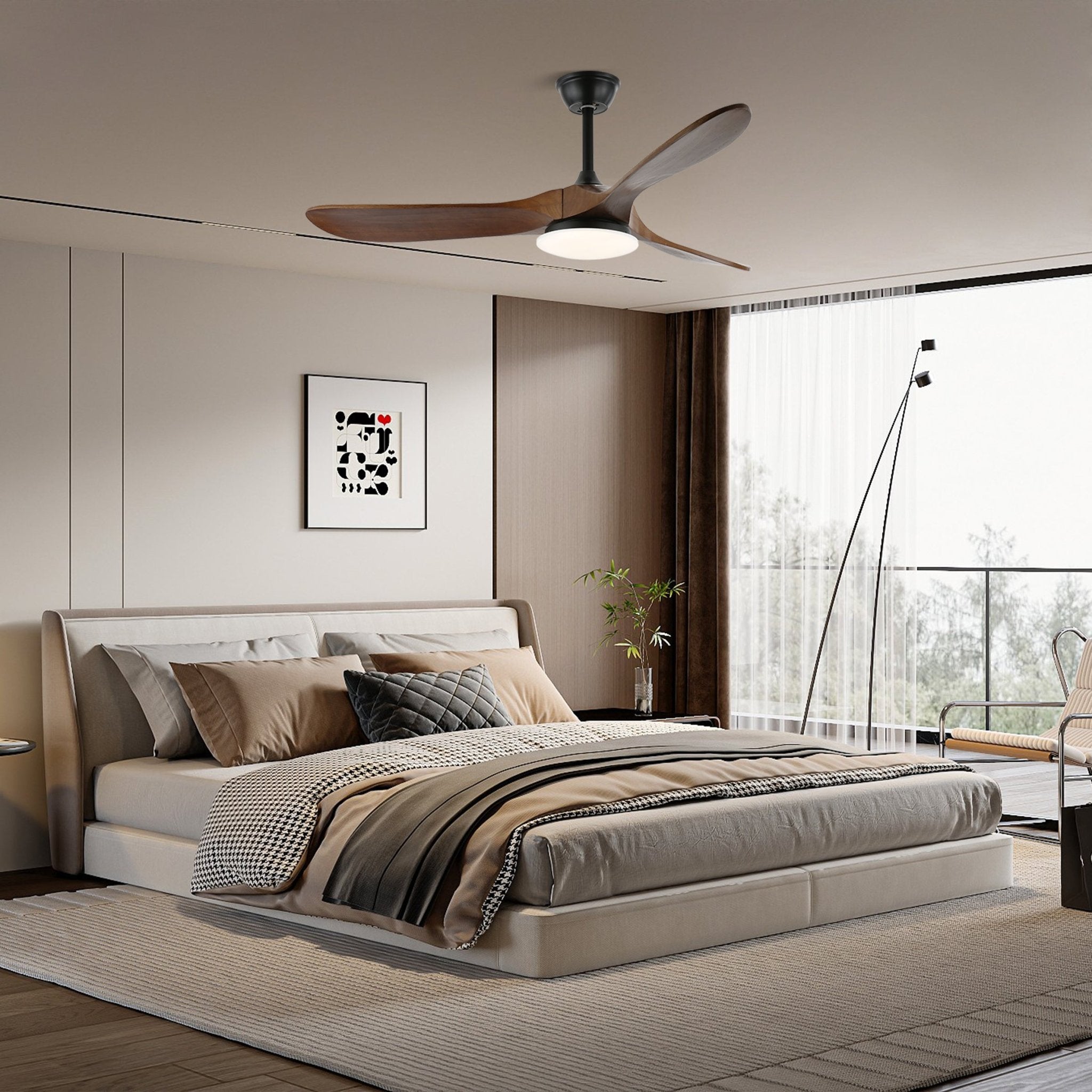 Aveline Modern Wood Ceiling Fan Light - Letslighting