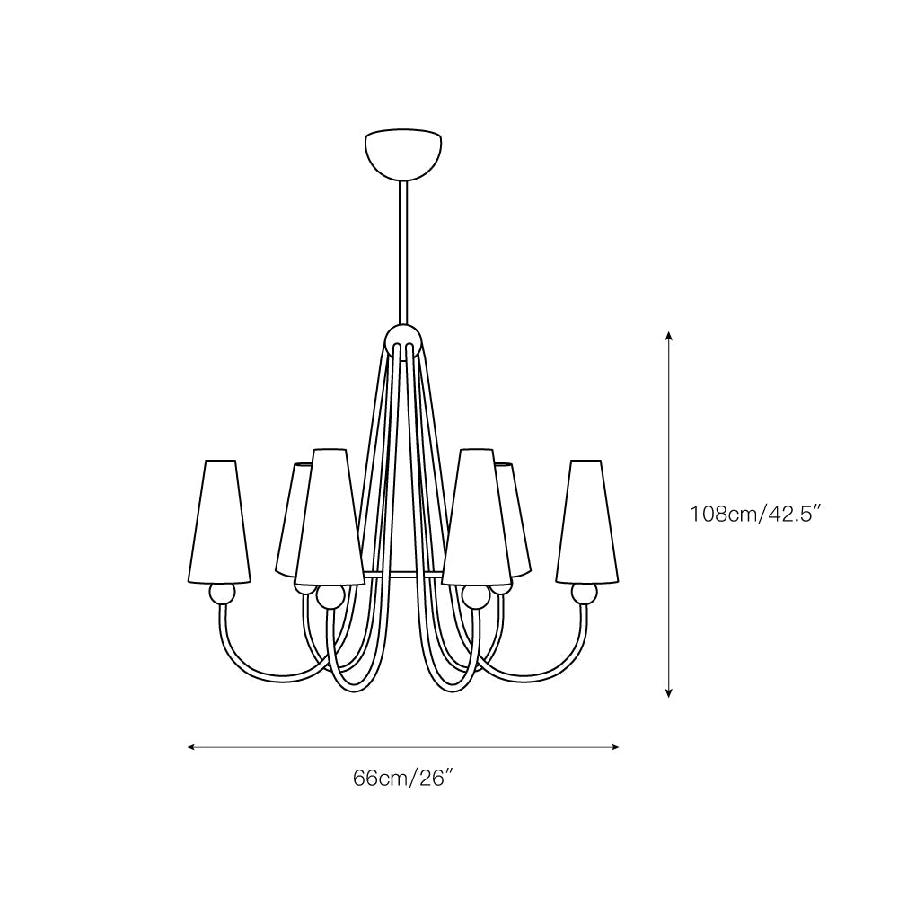 Calire Vintage Industrial Fabric Chandelier - Letslighting