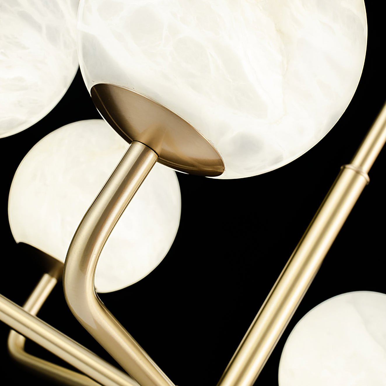Erich Chandelier Alabaster Globe Elegance - Letslighting