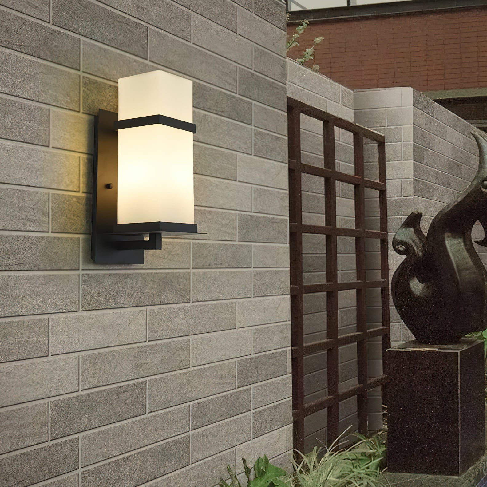 Ishaaris Modern Minimalist Outdoor Glass Wall Light - Letslighting