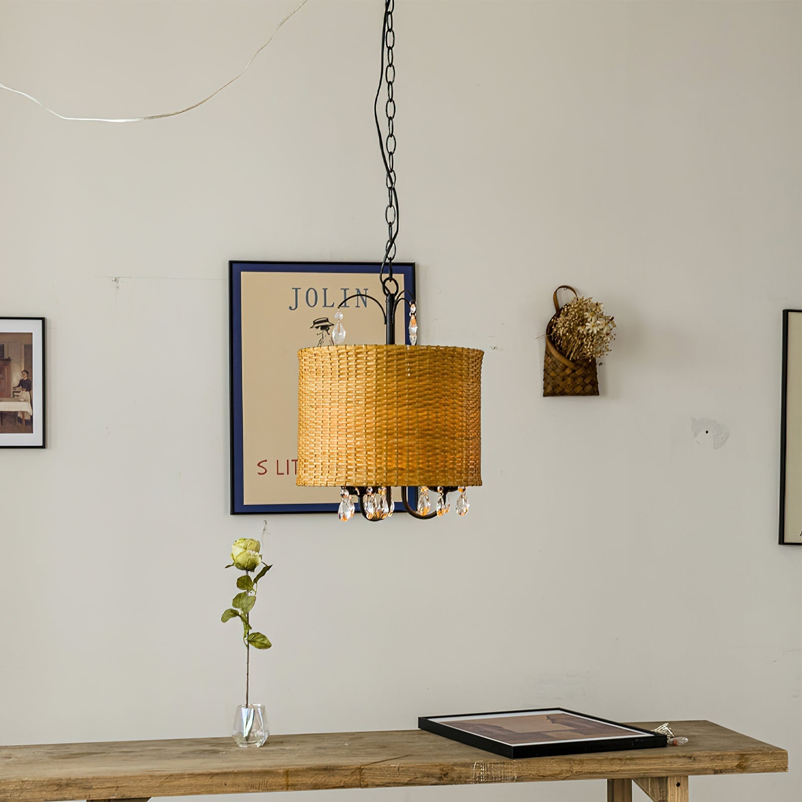 Avnoren Vintage Natural Crystal Pendant Lamp - Letslighting