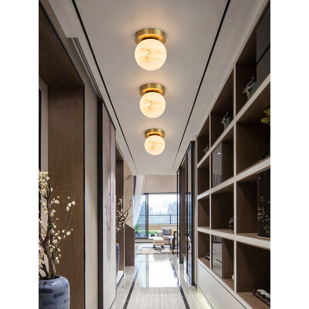 Cedoria Modern Minimalist Alabaster Ceiling Light - Letslighting