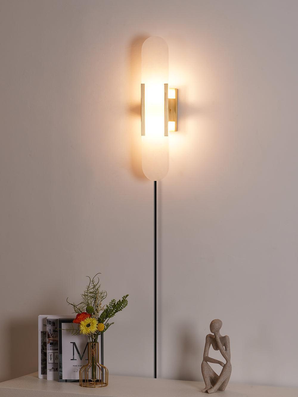 Corvina Oblong Alabaster Wall Light - Letslighting