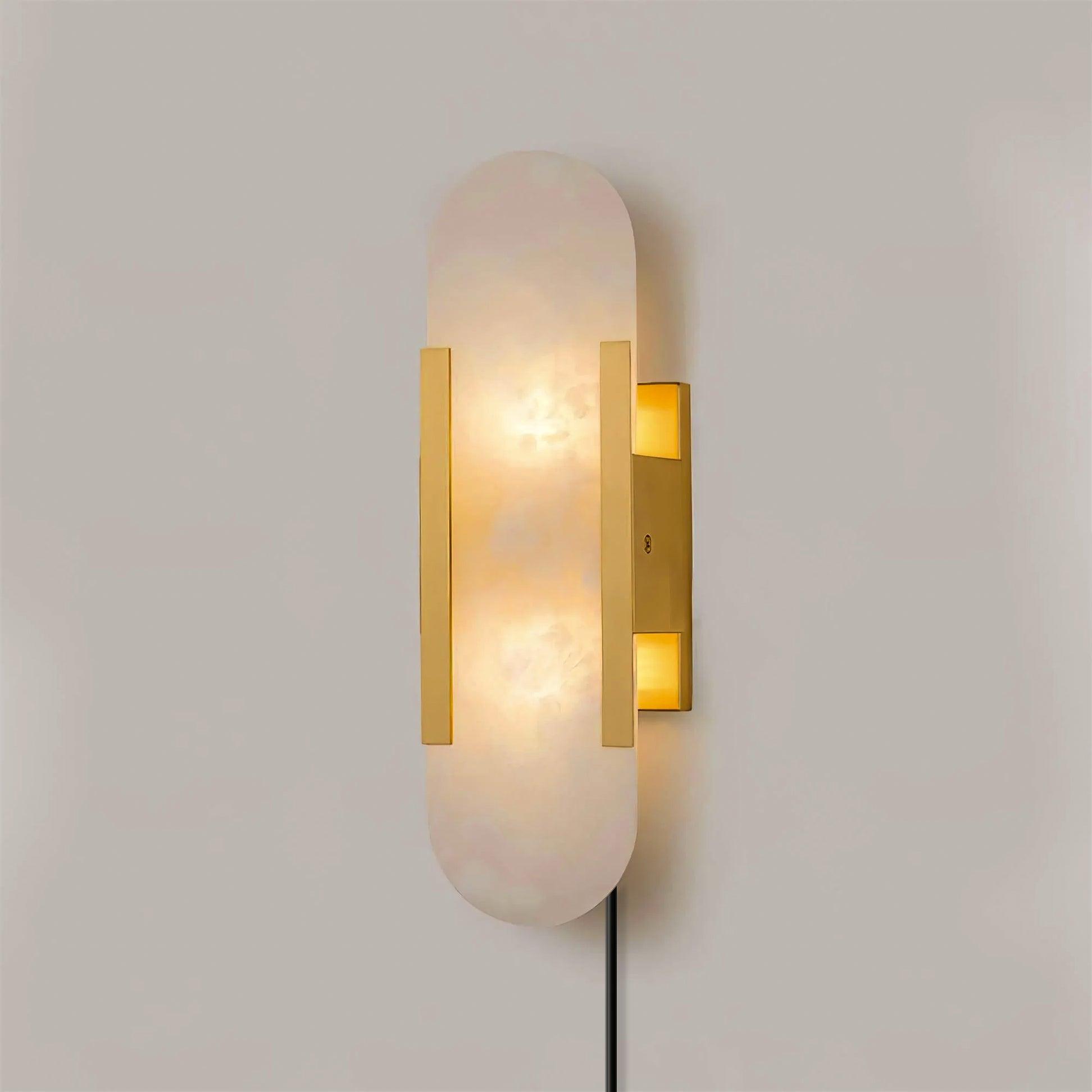 Corvina Oblong Alabaster Wall Light - Letslighting