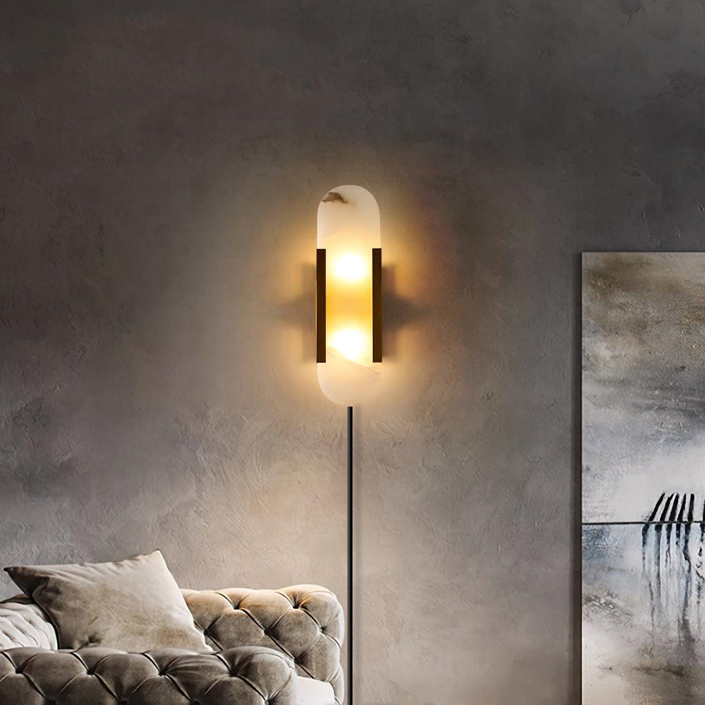 Corvina Oblong Alabaster Wall Light - Letslighting