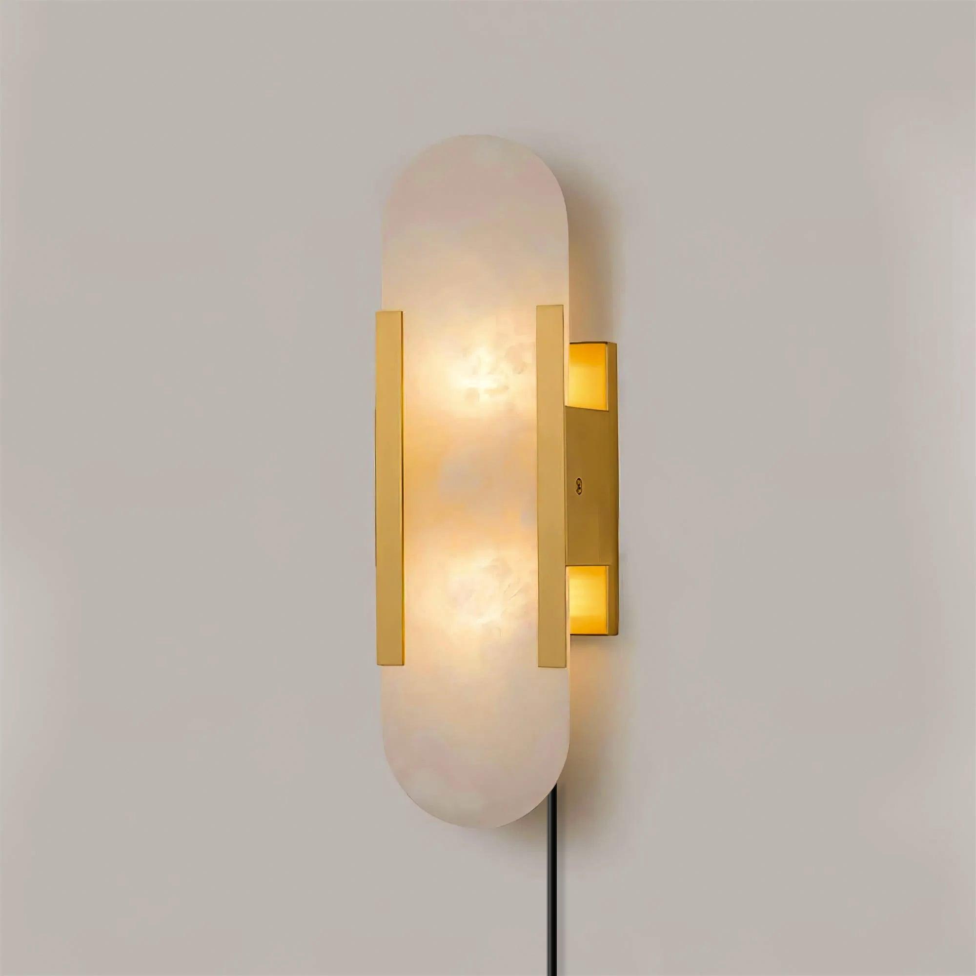 Corvina Oblong Alabaster Wall Light - Letslighting