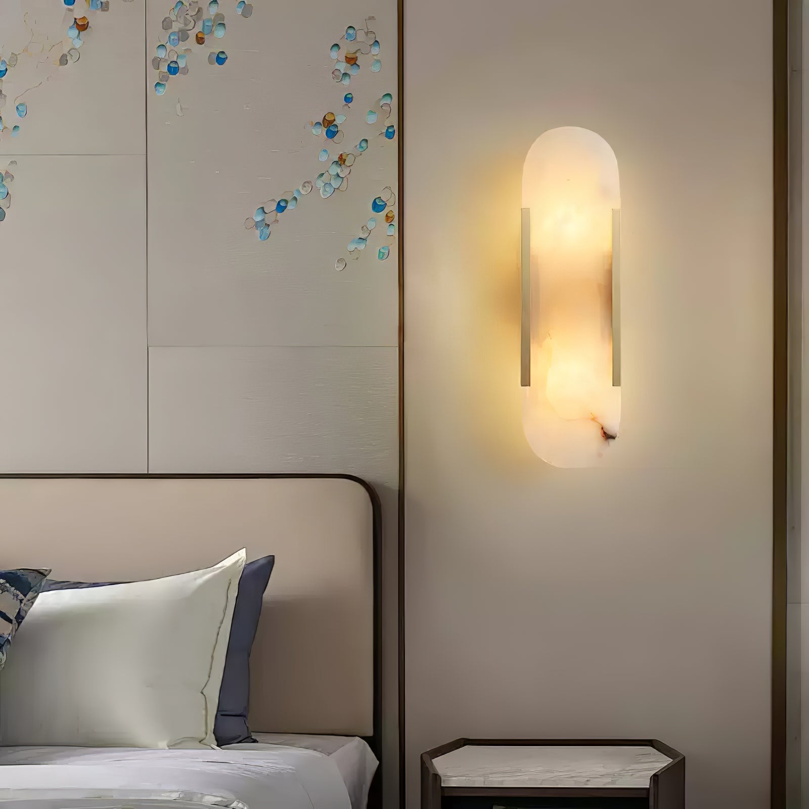 Corvina Oblong Alabaster Wall Light - Letslighting
