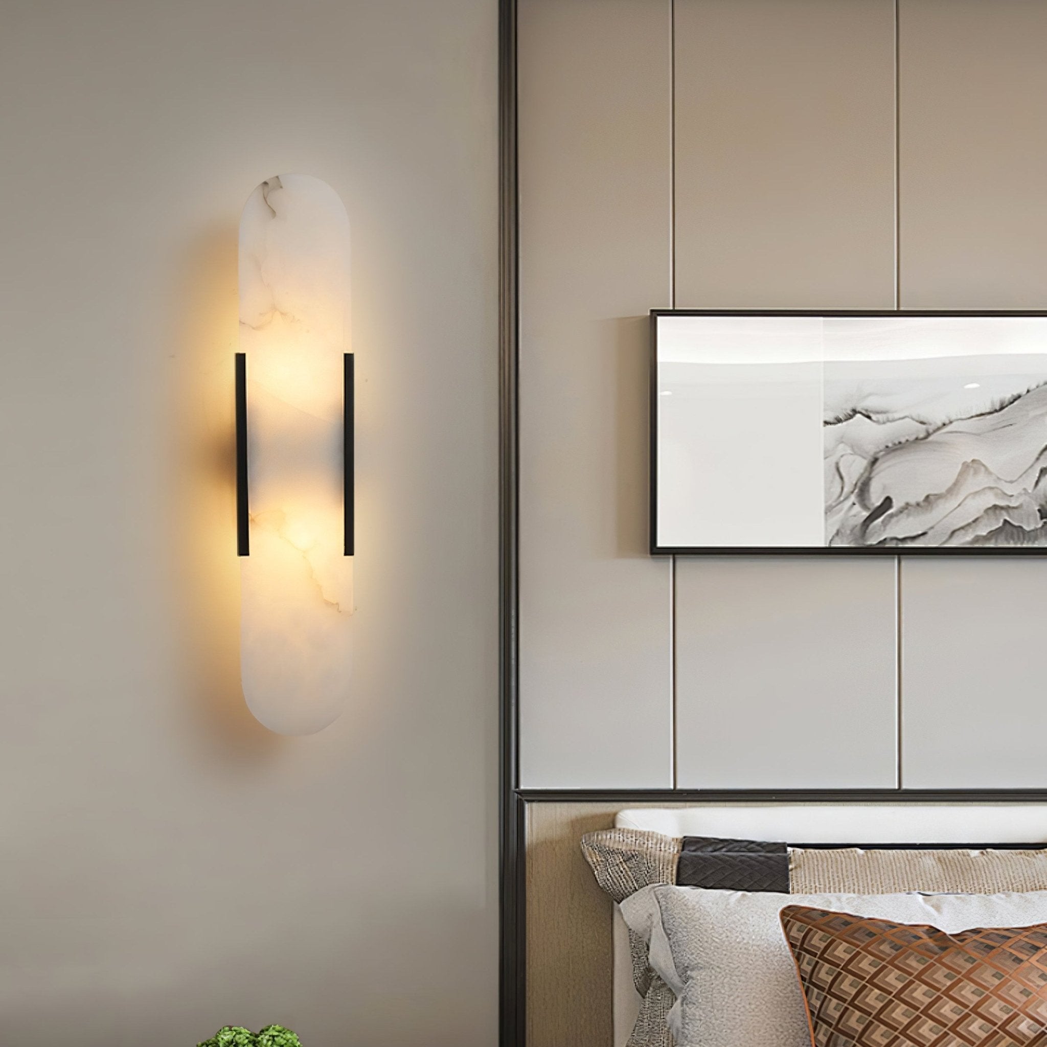 Corvina Oblong Alabaster Wall Light - Letslighting