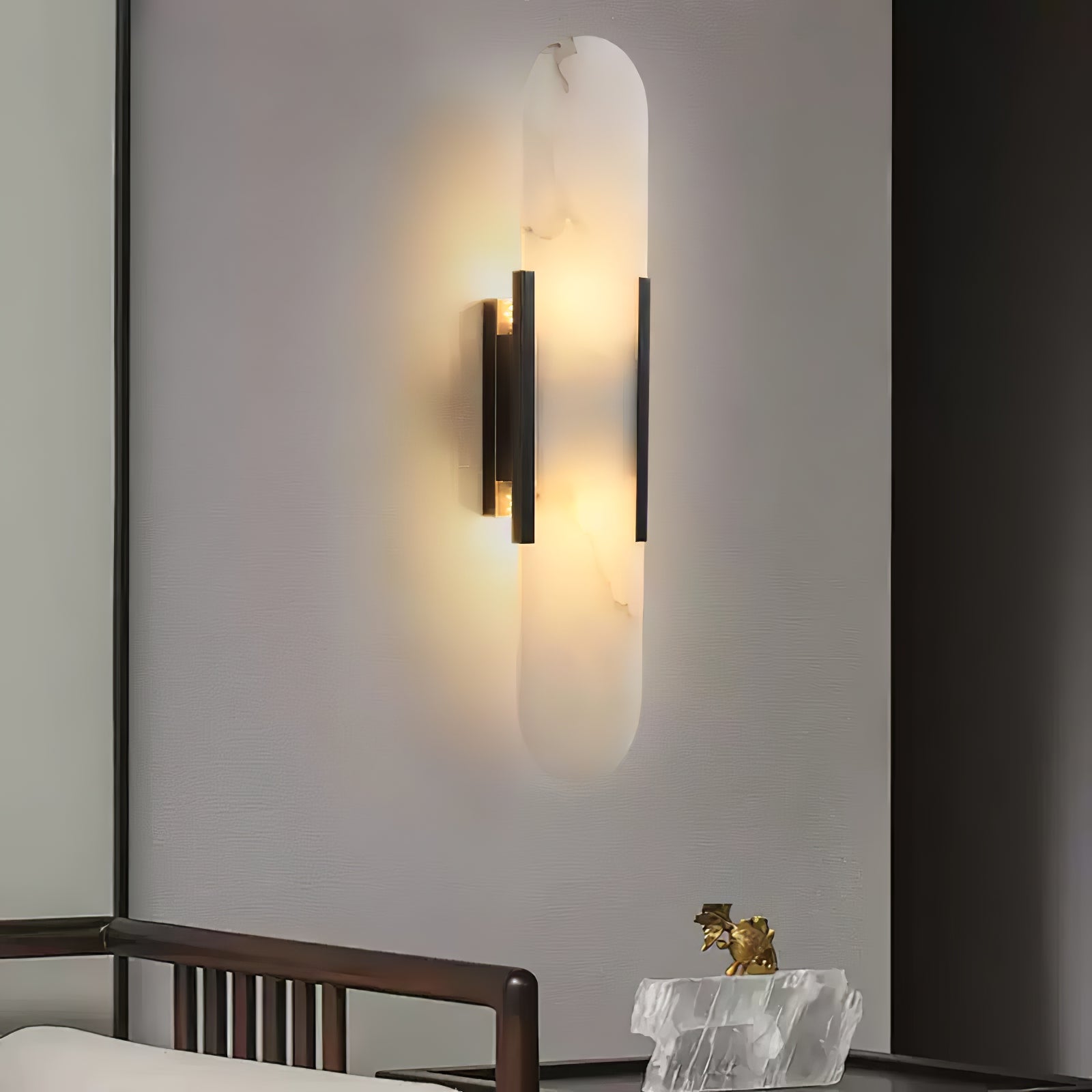Corvina Oblong Alabaster Wall Light - Letslighting