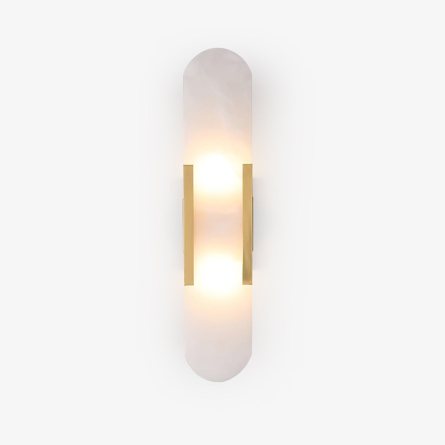 Kristy  Luxury  Elongated Alabaster Wall Lamp Copper Brass Black