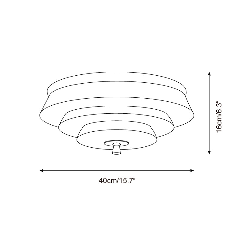Mellow Ceiling Lamp with Tiered Ripple Form - Letslighting