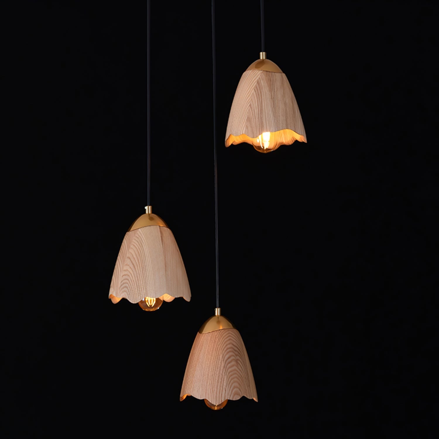 Ilvenel Modern Minimalist Bell Wood Pendant Lamp - Letslighting
