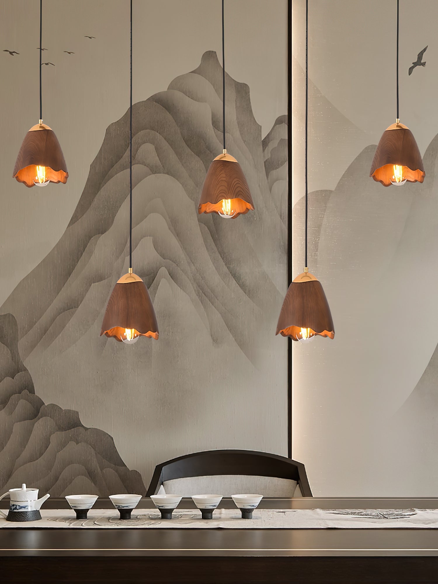 Ilvenel Modern Minimalist Bell Wood Pendant Lamp - Letslighting