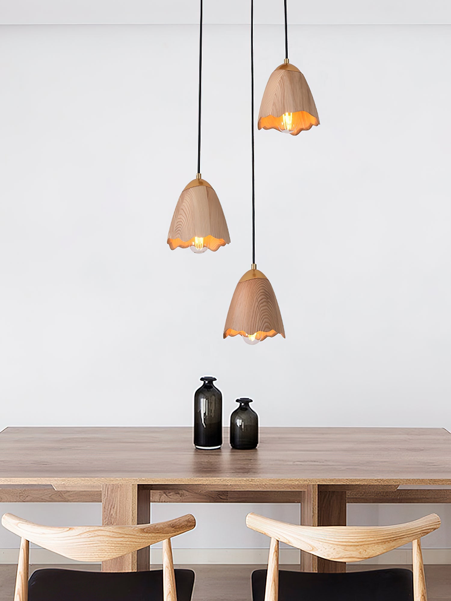 Ilvenel Modern Minimalist Bell Wood Pendant Lamp - Letslighting