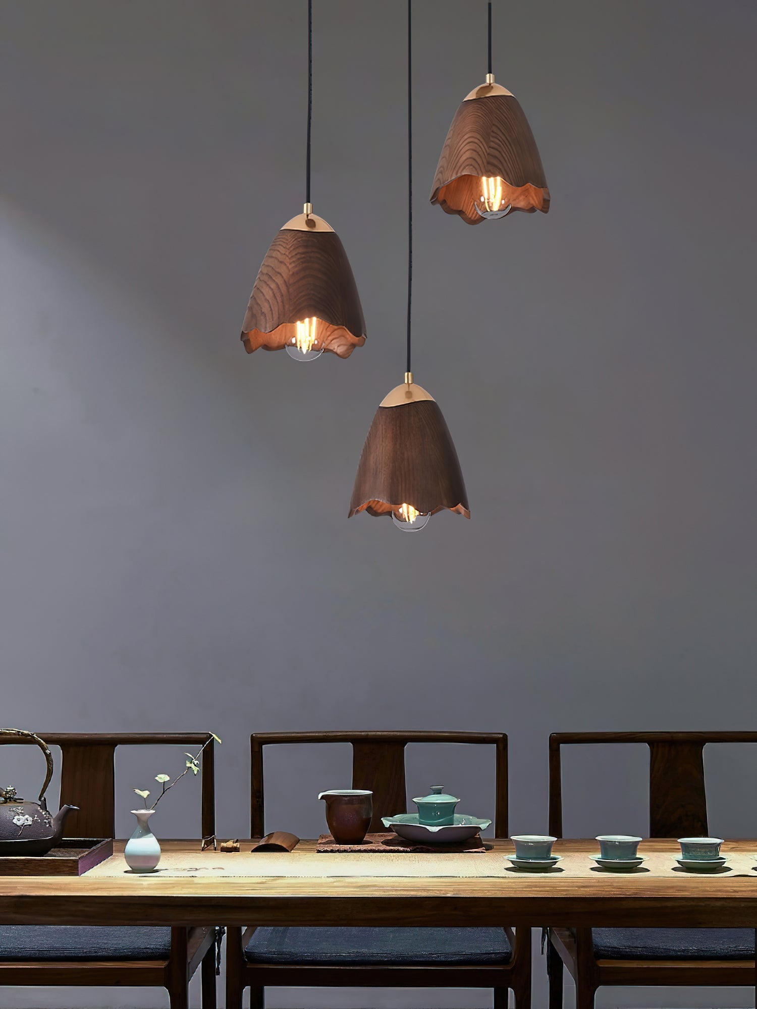 Ilvenel Modern Minimalist Bell Wood Pendant Lamp - Letslighting
