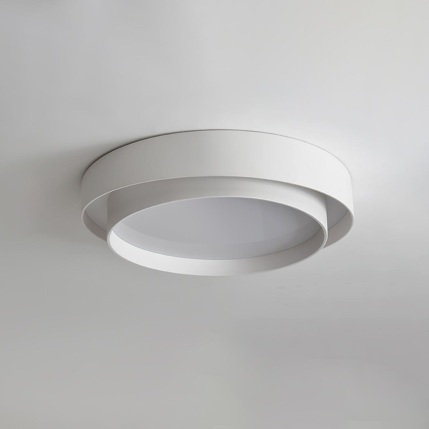 Arisha  Ceiling Lamp Double Ring  Gray&Black&White  Cylinder shape