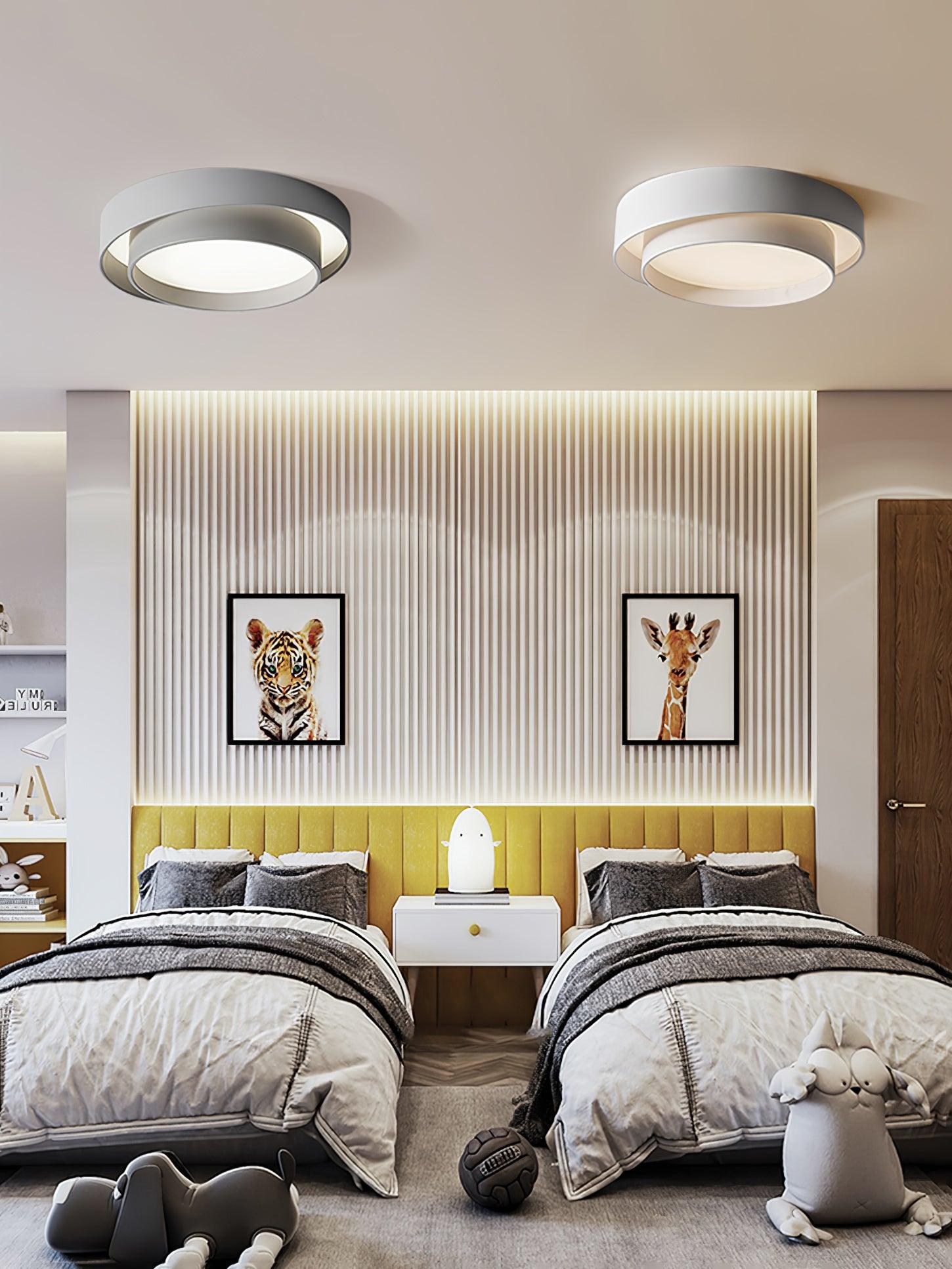 Lustra Ceiling Light Double Layers Modern Cylinder - Letslighting
