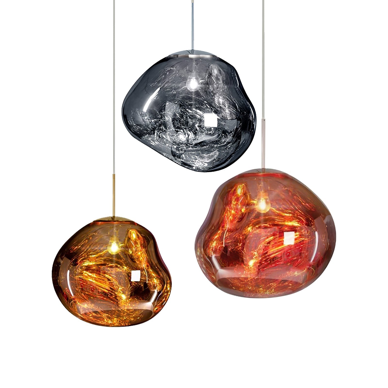 Solara Pendant Lamp Blown Glass Irregular Cluster Sculptural - Letslighting