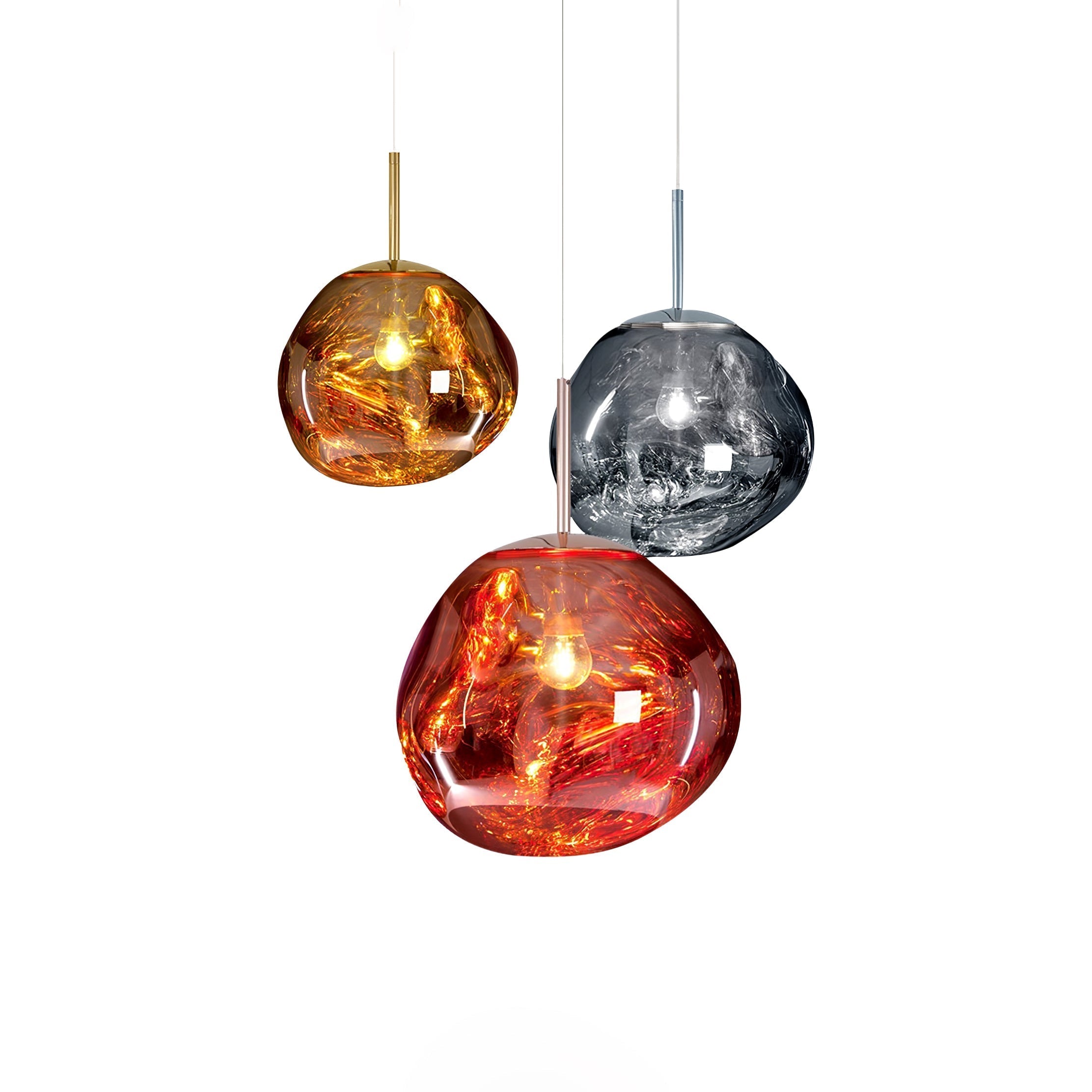 Solara Pendant Lamp Blown Glass Irregular Cluster Sculptural - Letslighting