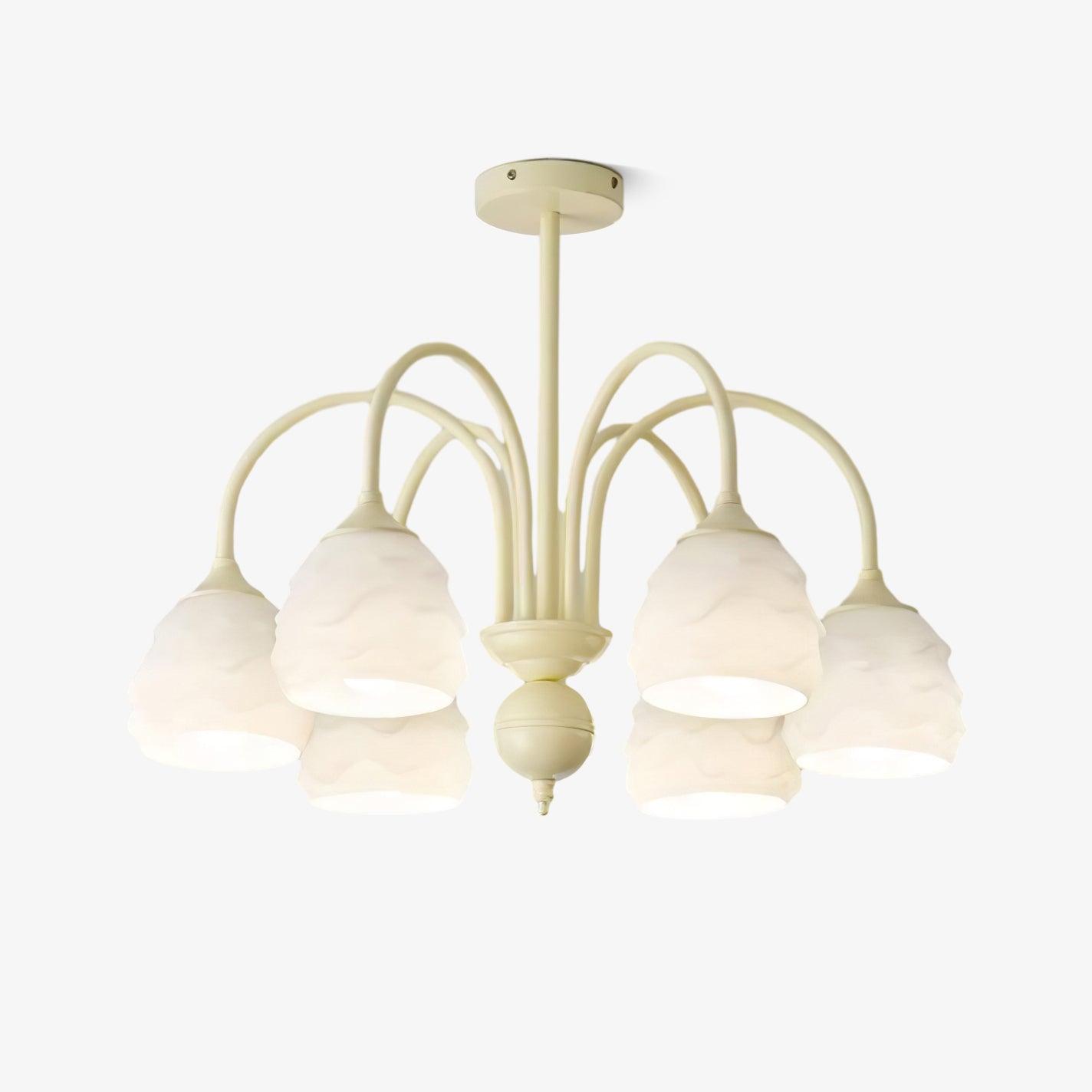 Lustra Chandelier Melting Ice Cream Milky Glass - Letslighting