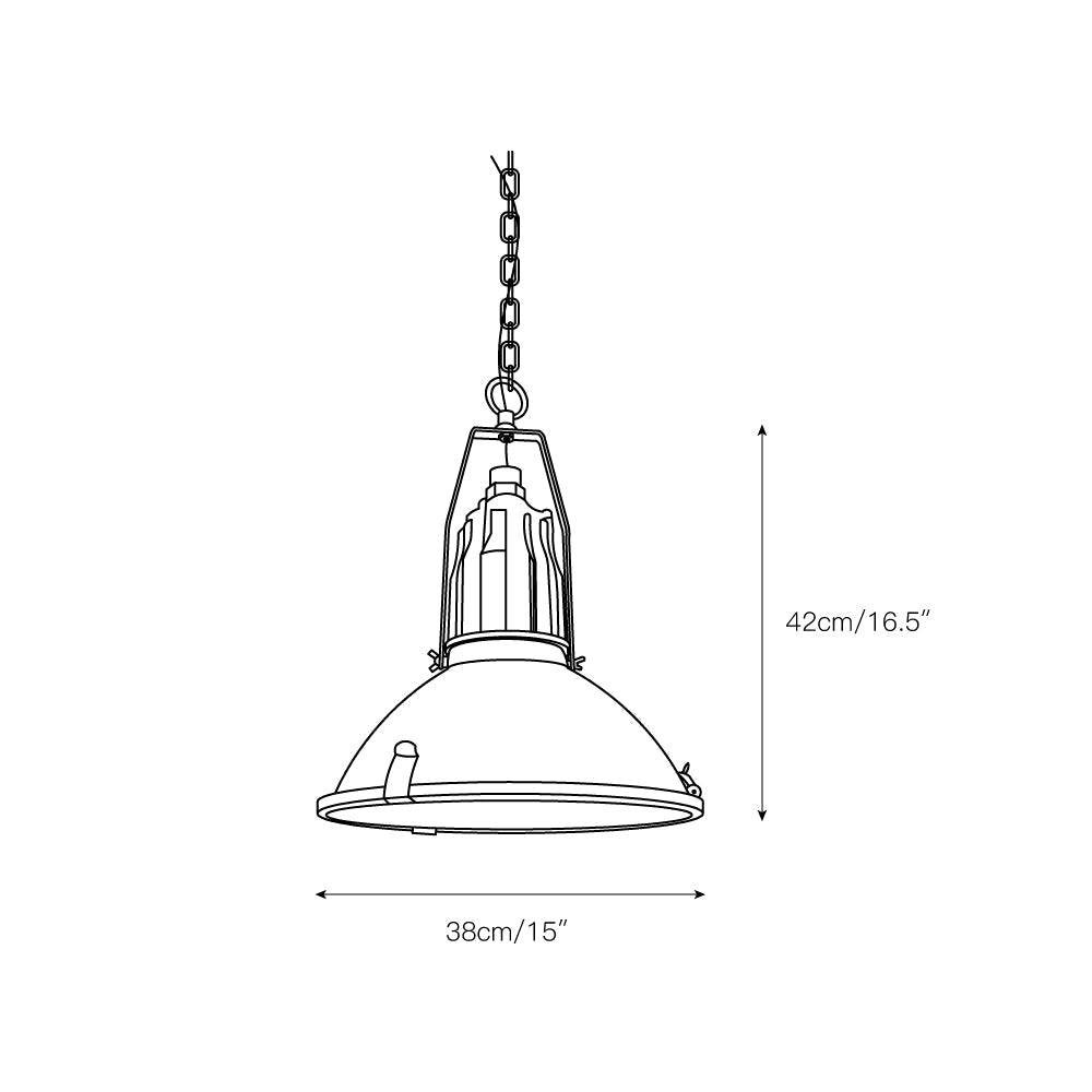 Coshae Vintage Industrial Glass Pendant Light - Letslighting