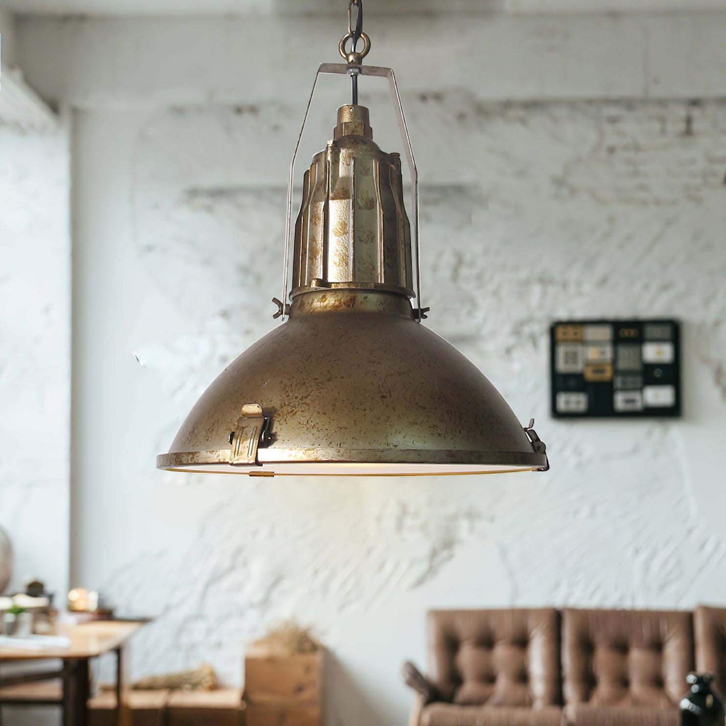 Coshae Vintage Industrial Glass Pendant Light - Letslighting