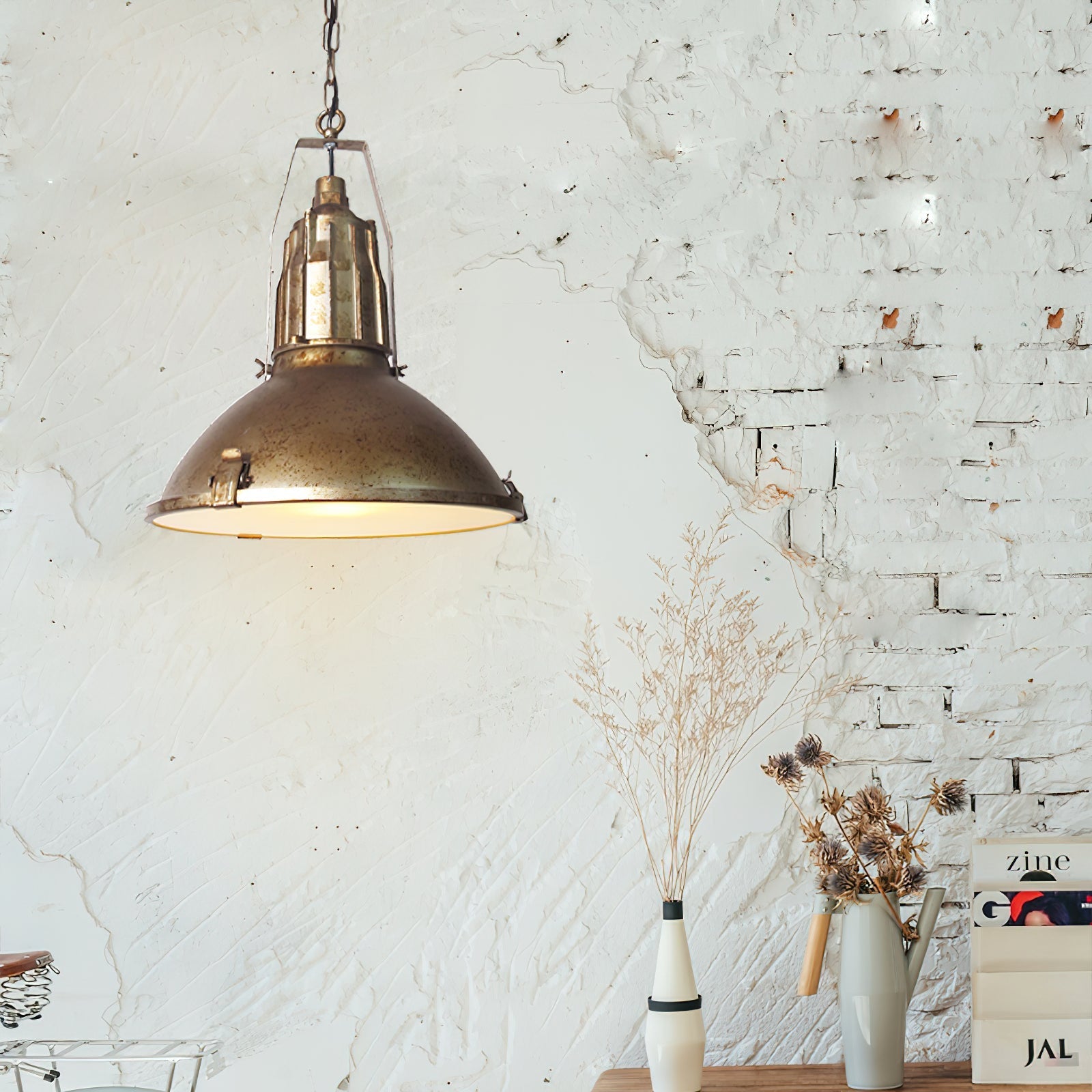 Coshae Vintage Industrial Glass Pendant Light - Letslighting