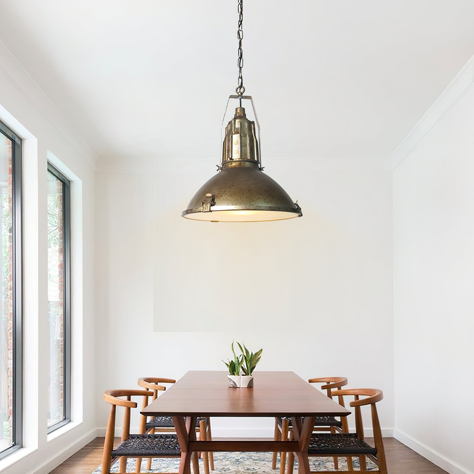 Coshae Vintage Industrial Glass Pendant Light - Letslighting