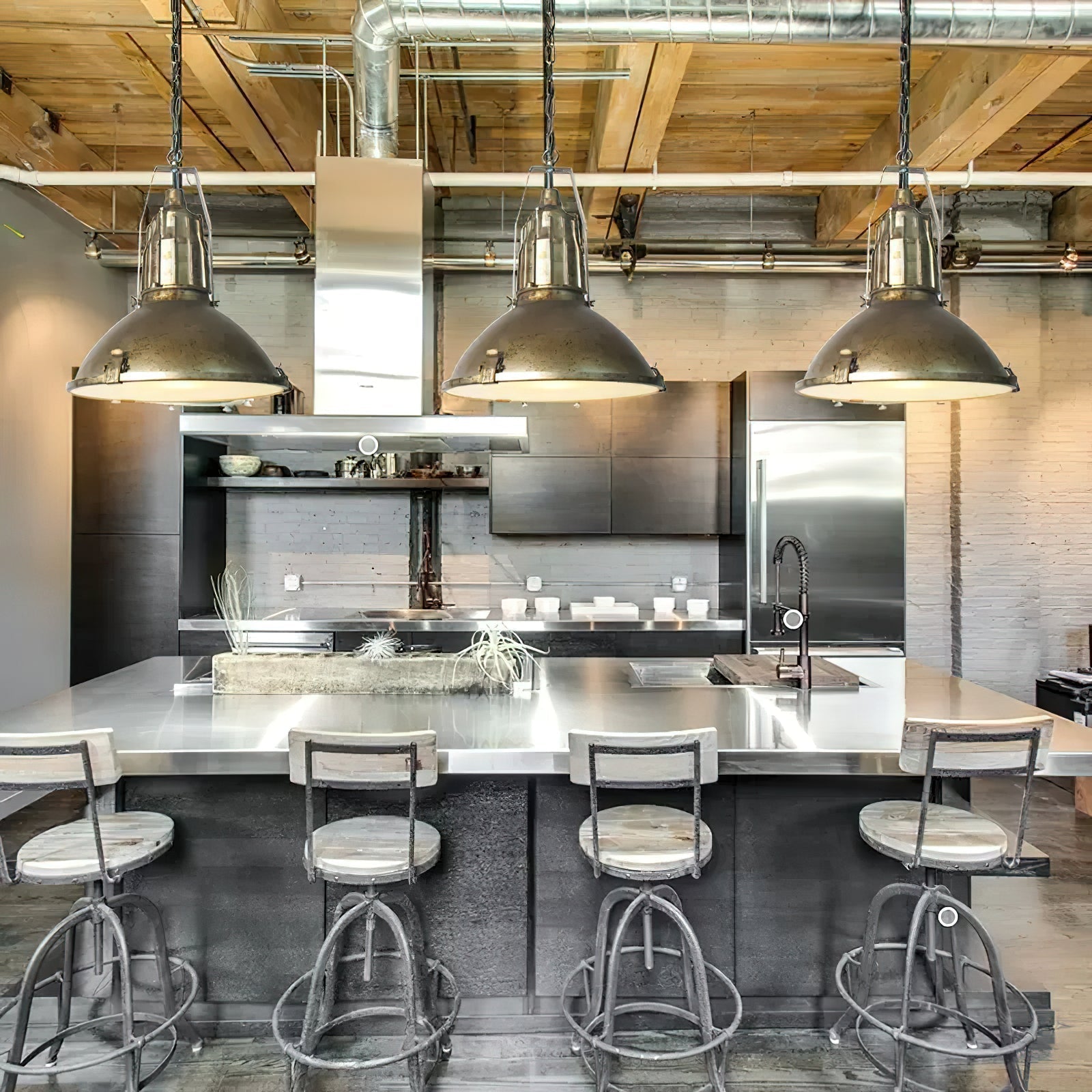 Coshae Vintage Industrial Glass Pendant Light - Letslighting