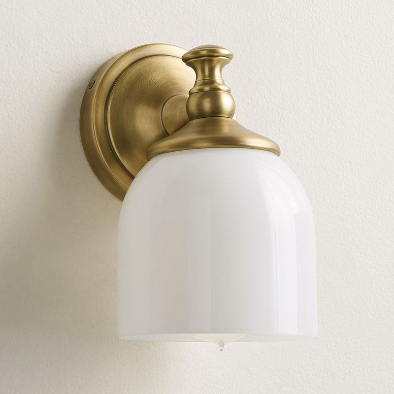 Lumen Modern Minimalist Short Arm Chrome Glass Sconce Wall Lamp - Letslighting