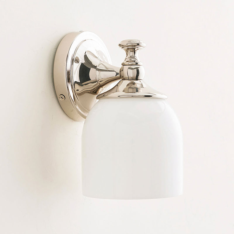 Lumen Modern Minimalist Short Arm Chrome Glass Sconce Wall Lamp - Letslighting