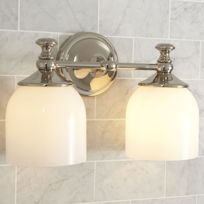 Lumen Modern Minimalist Short Arm Chrome Glass Sconce Wall Lamp - Letslighting