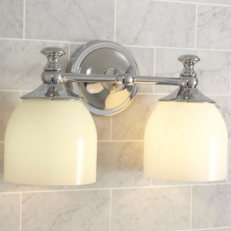 Lumen Modern Minimalist Short Arm Chrome Glass Sconce Wall Lamp - Letslighting