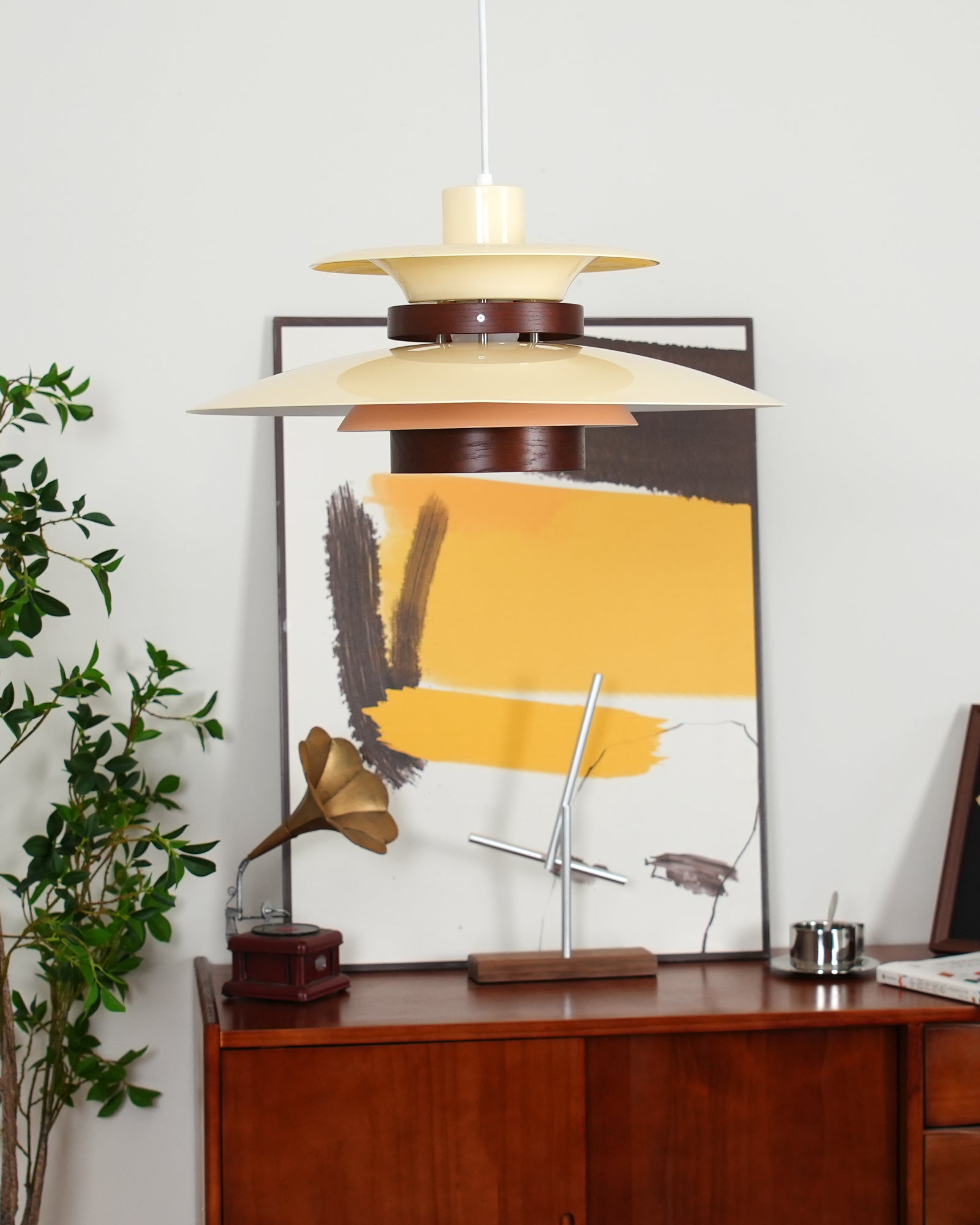 Nymera Wood Steel Pendant Lamp - Letslighting