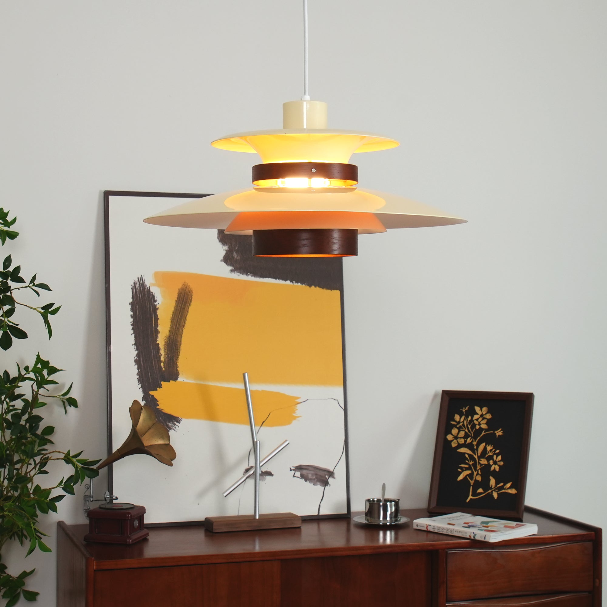 Nymera Wood Steel Pendant Lamp - Letslighting