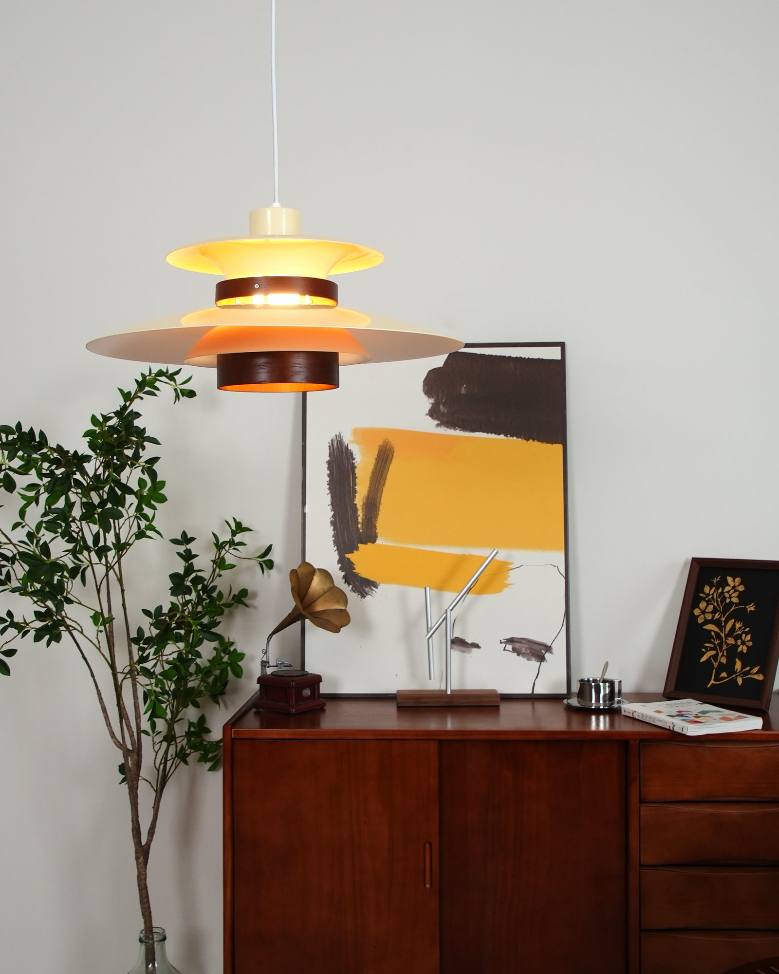 Nymera Wood Steel Pendant Lamp - Letslighting