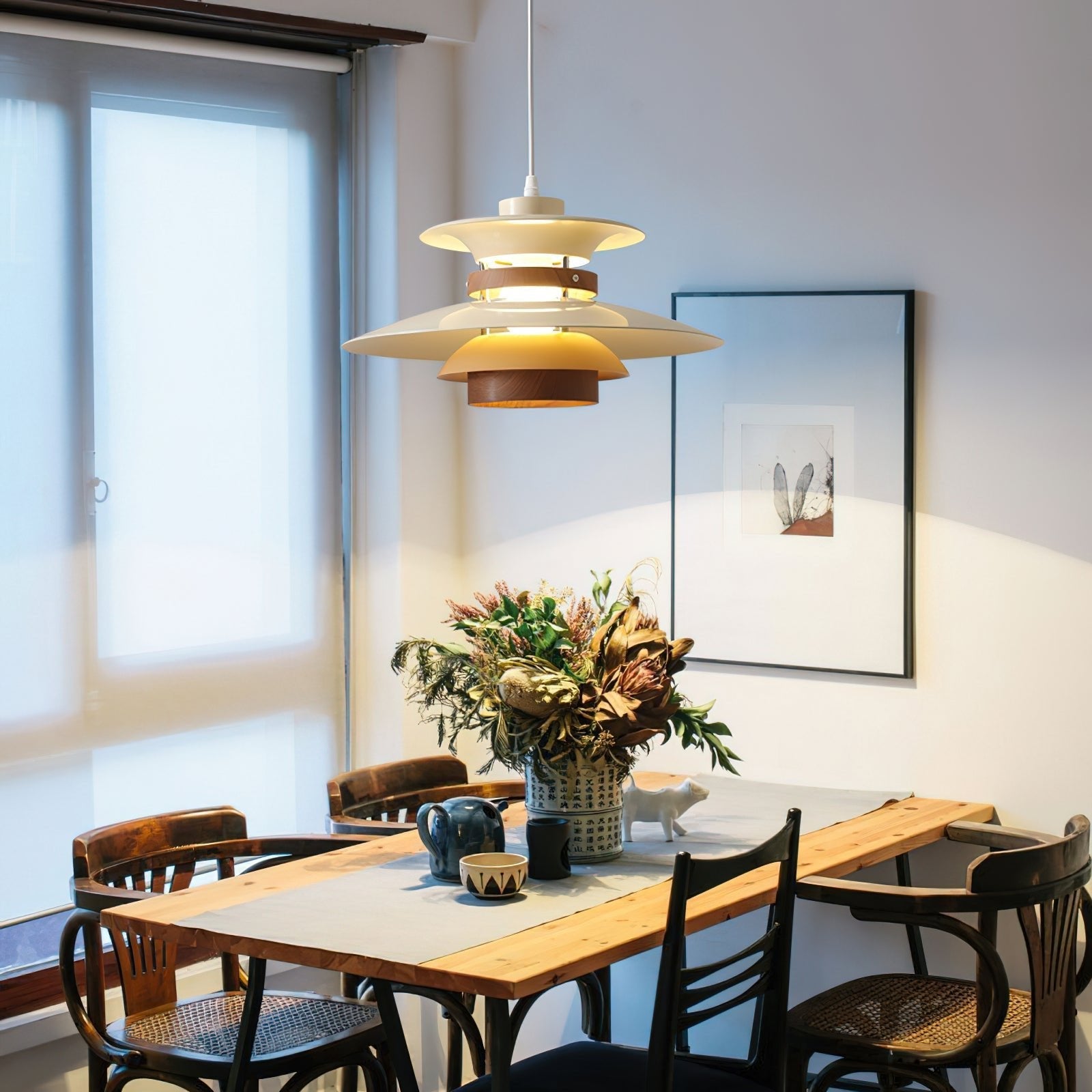 Nymera Wood Steel Pendant Lamp - Letslighting