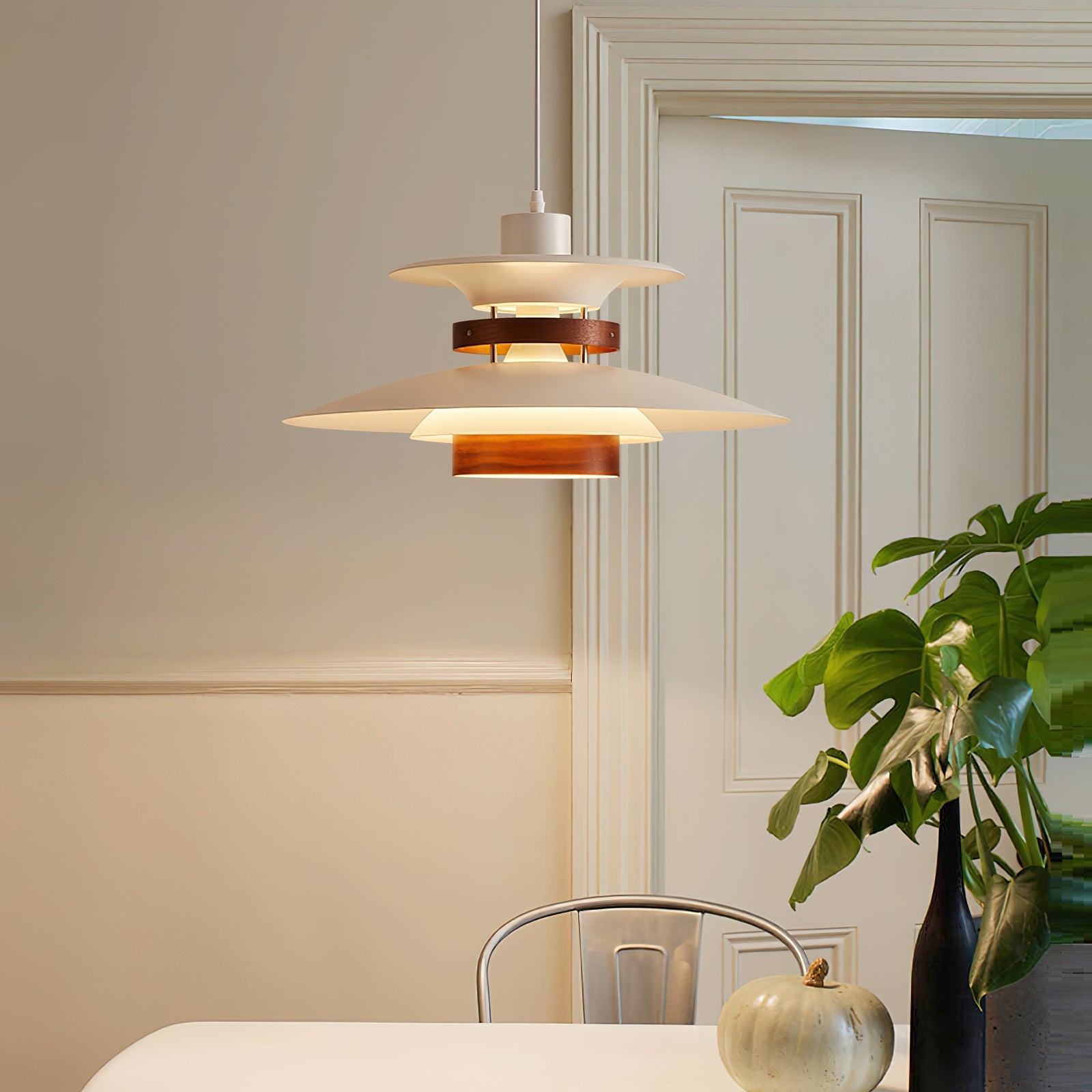 Nymera Wood Steel Pendant Lamp - Letslighting