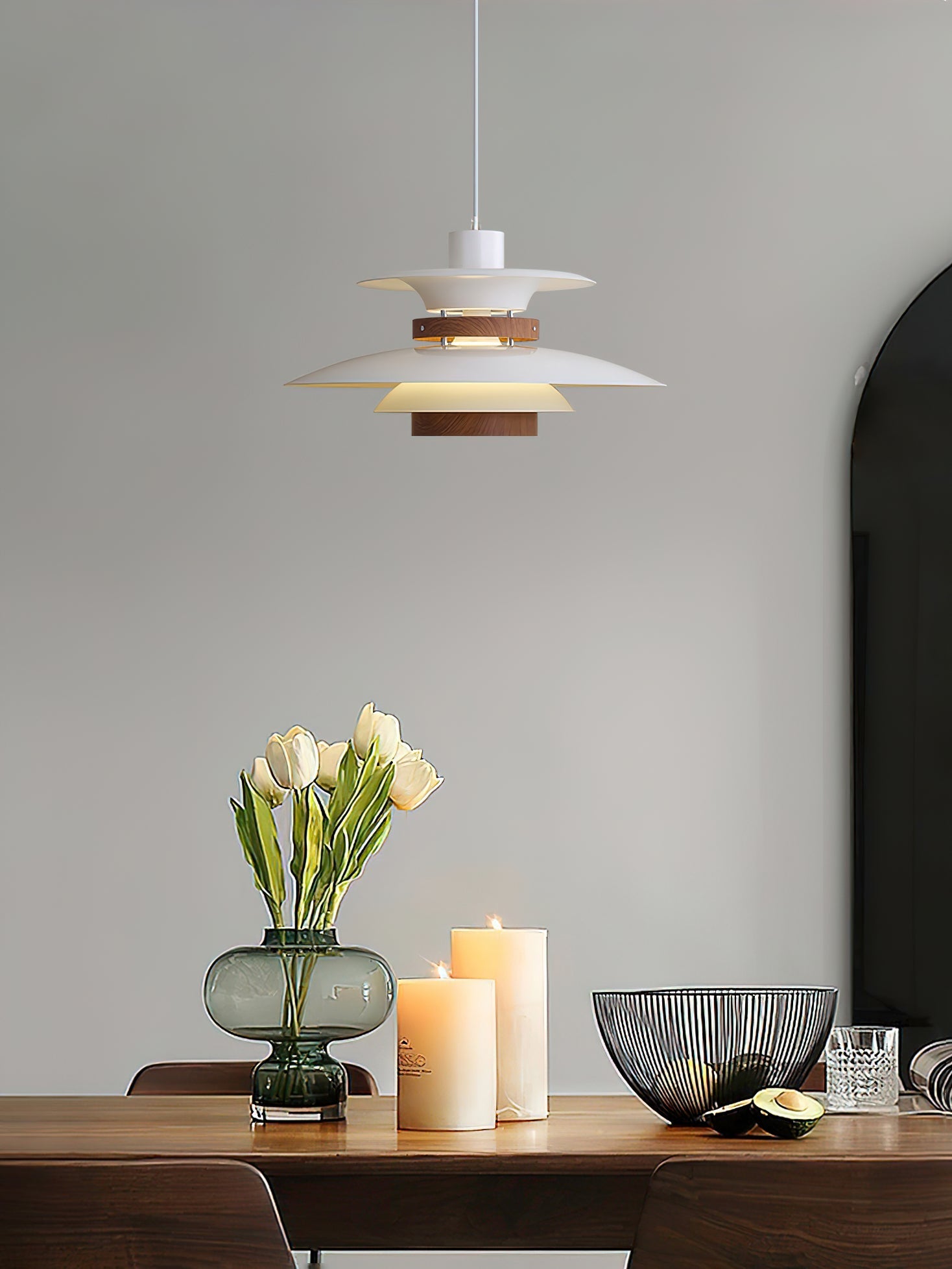 Nymera Wood Steel Pendant Lamp - Letslighting