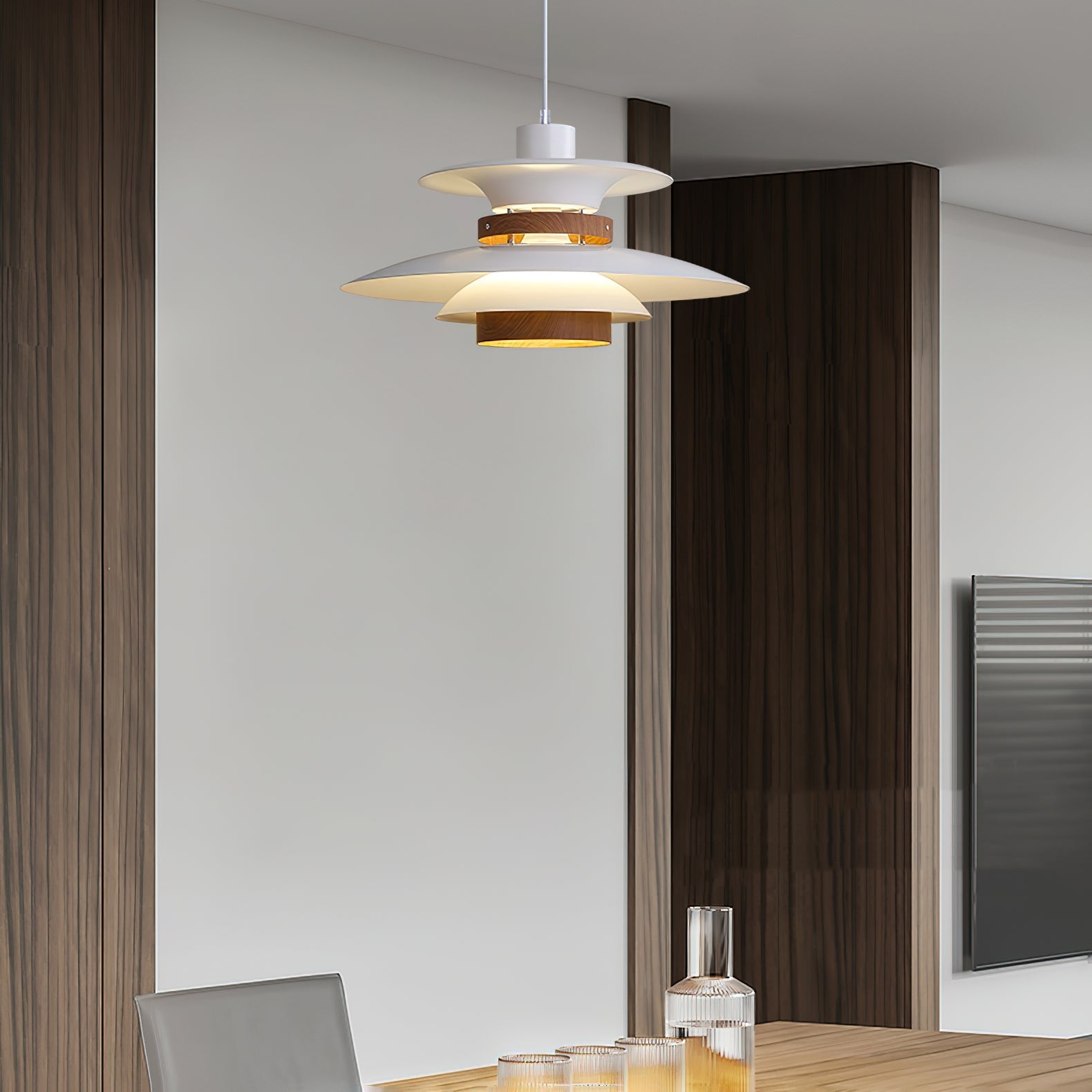 Nymera Wood Steel Pendant Lamp - Letslighting