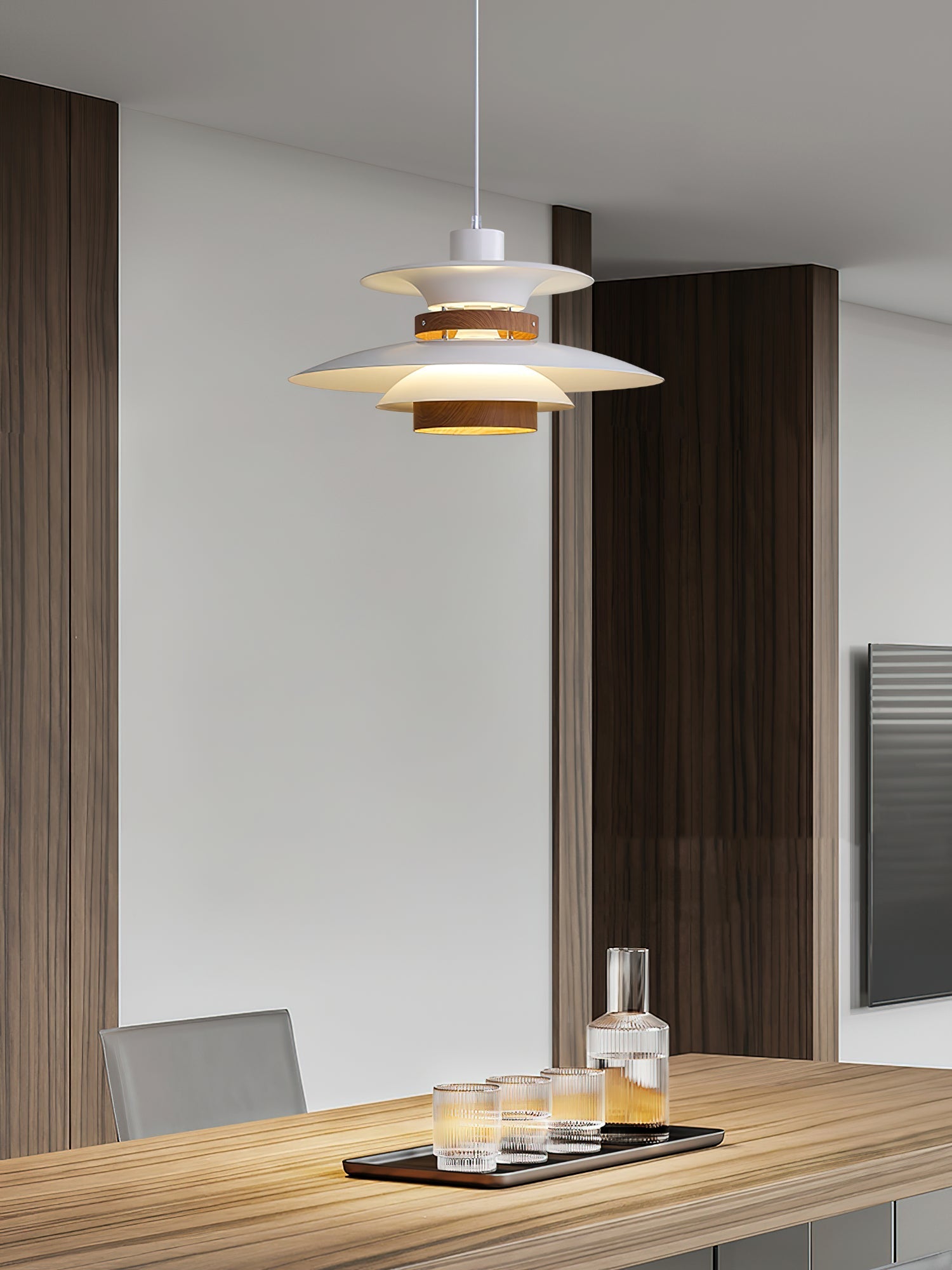 Nymera Wood Steel Pendant Lamp - Letslighting